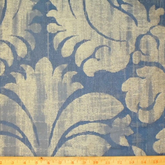 Beacon Hill Laconia Indigo Luxury Damask Fabric - Picture 4 of 12